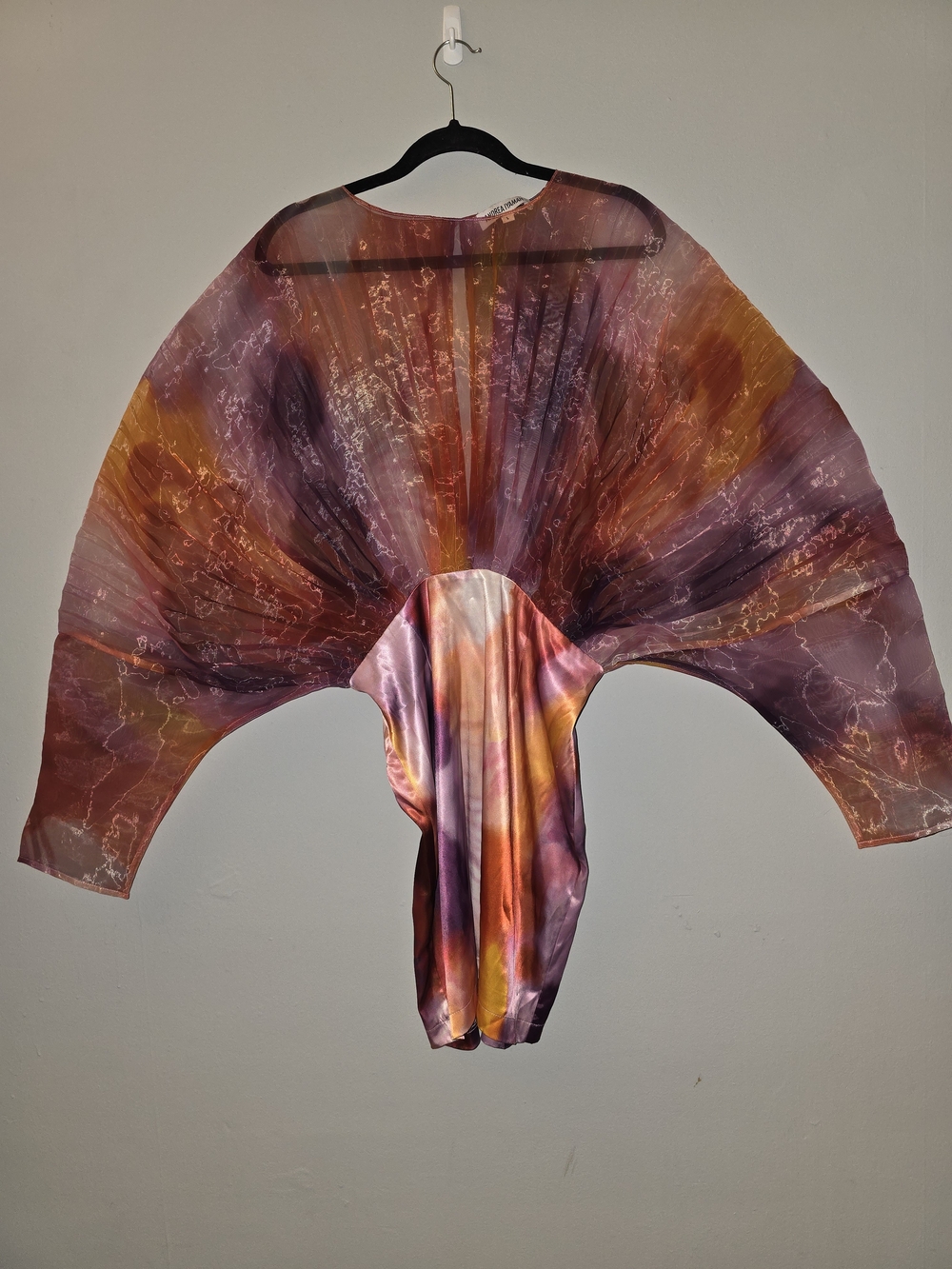 Andrea Iyamah Multicolor Purple Orange Odi Mini Dress